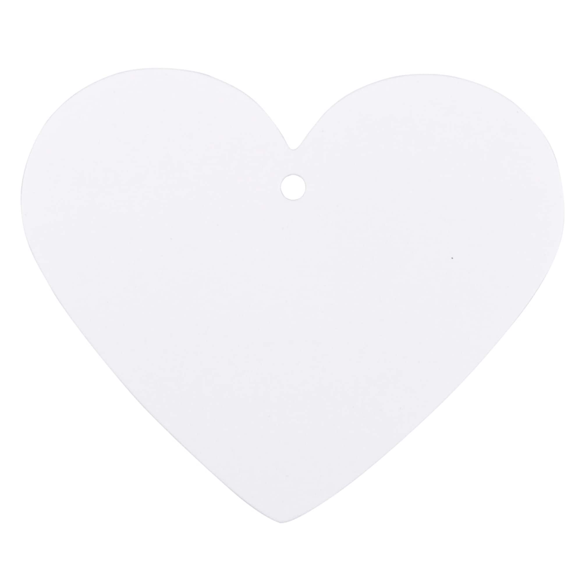 JAM Paper White Large Heart Gift Tags, 10ct.